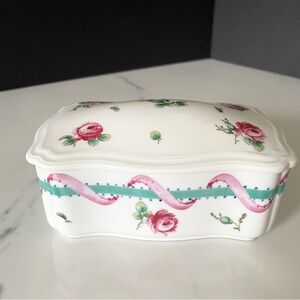 Floral & Ribbon Jewelry/Trinket Box by Richard Ginori